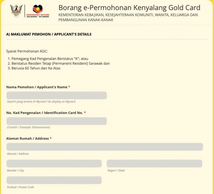 Daftar Kenyalang Gold Card: Terima Bantuan Ihsan Kematian (BIK) Sebanyak RM3,000 