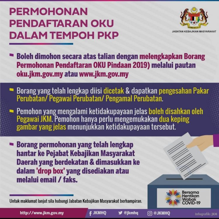 Permohonan Pendaftaran OKU Di JKM & Senarai Kemudahan Diterima