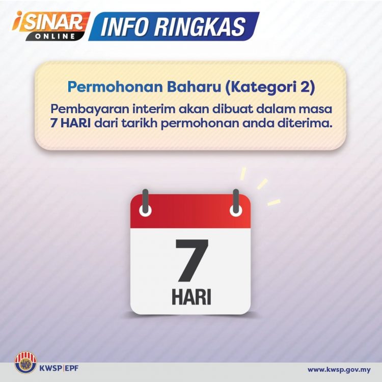 Tempoh Diambil Untuk Kelulusan & Duit Masuk Bagi Permohonan Baru i-Sinar