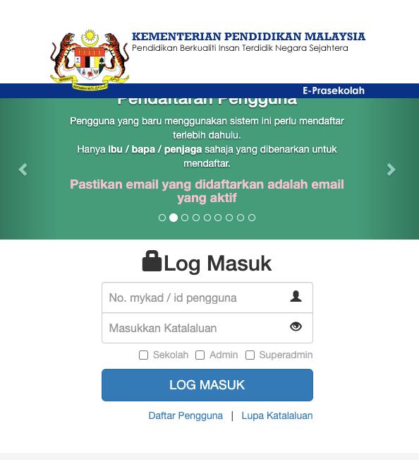 Panduan Pendaftaran Prasekolah KPM Sesi 2022 Secara Online
