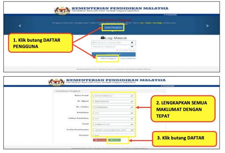 Panduan Pendaftaran Prasekolah KPM Sesi 2022 Secara Online