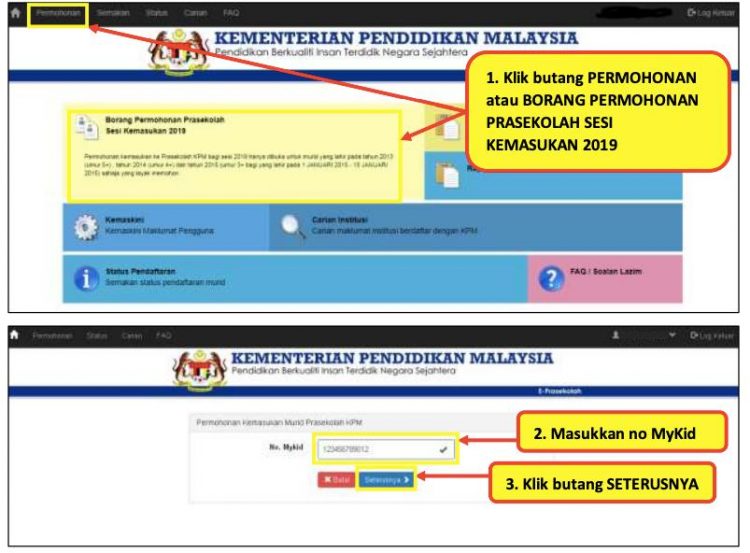 Panduan Pendaftaran Prasekolah KPM Sesi 2022 Secara Online