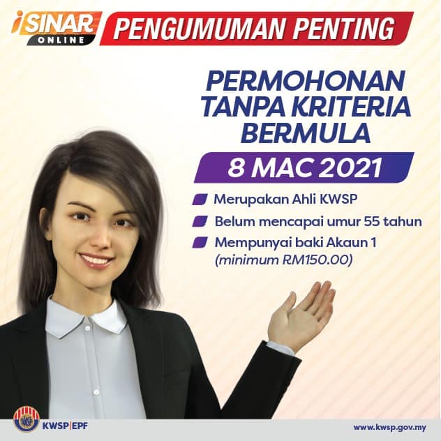 Rasmi: Permohonan i-Sinar Tanpa Syarat & Semakan Status Bayaran Mulai 8 Mac 2021