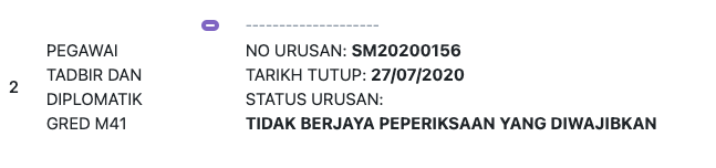 Maksud-maksud Status Permohonan Semasa SPA9 Yang Calon Perlu Tahu