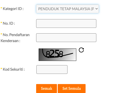 Semak Tarikh Tamat Tempoh Roadtax Kenderaan Secara Online