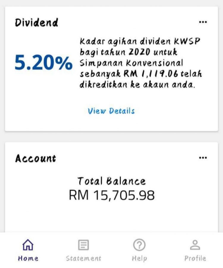 Kadar Dividen KWSP Tahun 2020: Ini Cara Semak Jumlah Dividen Yang Diterima