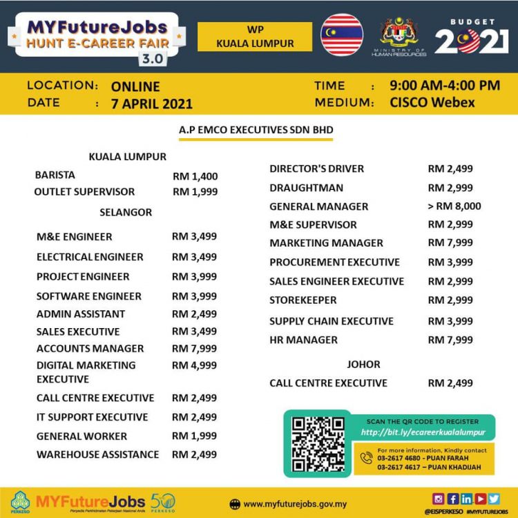 MyFutureJobs Hunt E-Career Fair: Pelbagai Jawatan Kosong Ditawarkan. Daftar Sekarang
