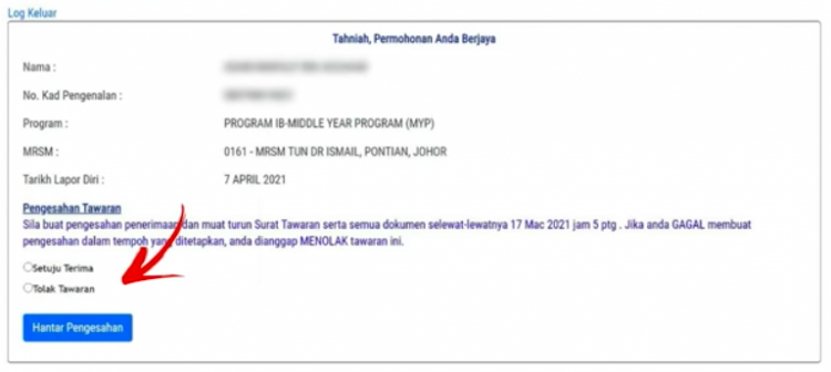 Semak Tawaran Kemasukan Ke MRSM Tingkatan 1 & 4 Tahun 2021. Ini Caranya