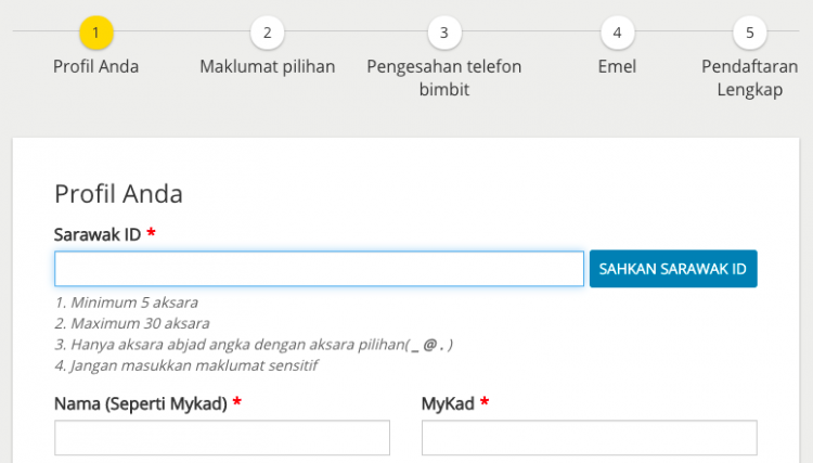 E-Recruitment: Cara Daftar Sistem Permohonan Jawatan Perkhidmatan Awam Negeri Sarawak