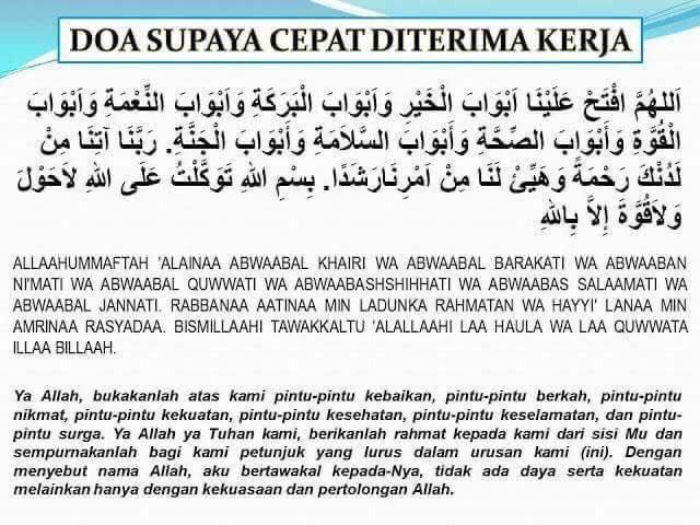 Cuba Amalkan Doa Ini Untuk Mudah Dapat Tawaran Kerja. Jangan Mudah Putus Asa