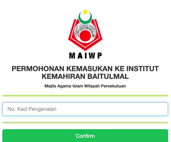 Tawaran Kemasukan Ke Institut Kemahiran Baitumal MAIWP Sesi Julai 2021. Elaun Bulanan Diberi