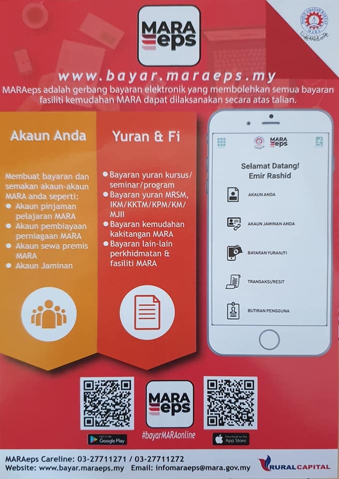 MARAeps: Kemudahan Bayaran Pinjaman MARA & Semakan Baki Secara Online