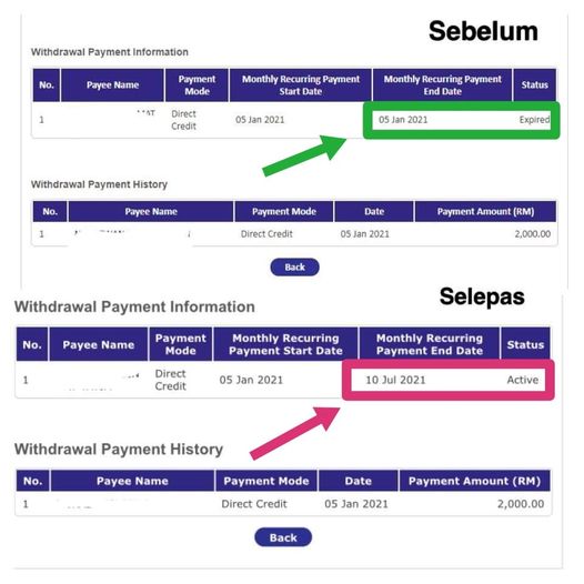 Cara Semak Tarikh Akhir Bayaran i-Sinar KWSP Secara Online