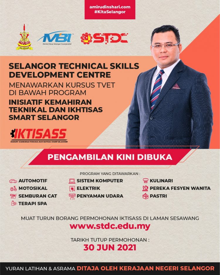 Tawaran Kursus TVET Di Bawah Program Inisiatif Kemahiran Teknikal & Ikhtisas Smart Selangor 