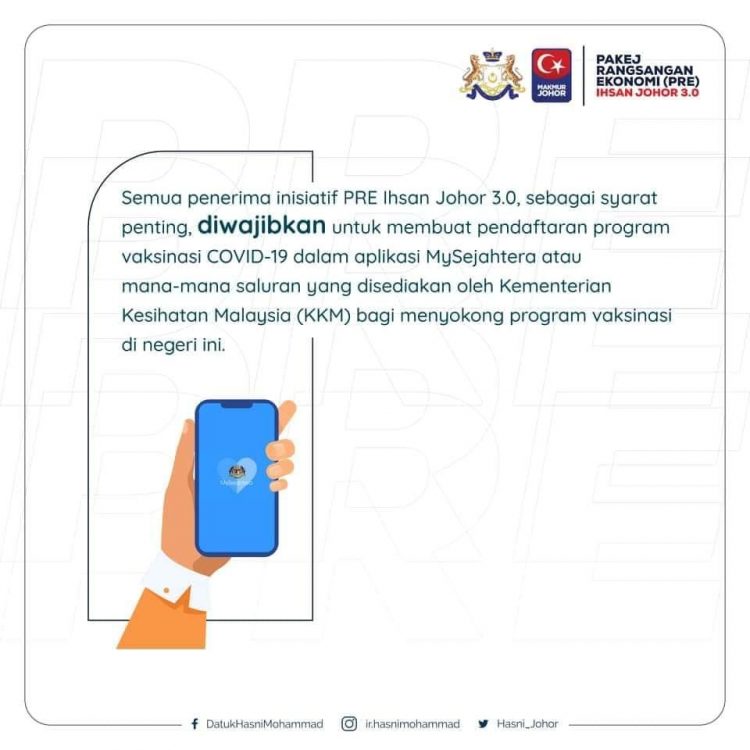 PRE Ihsan Johor 3.0: Senarai Bantuan Rakyat & Bantuan RM500 Untuk Orang Johor