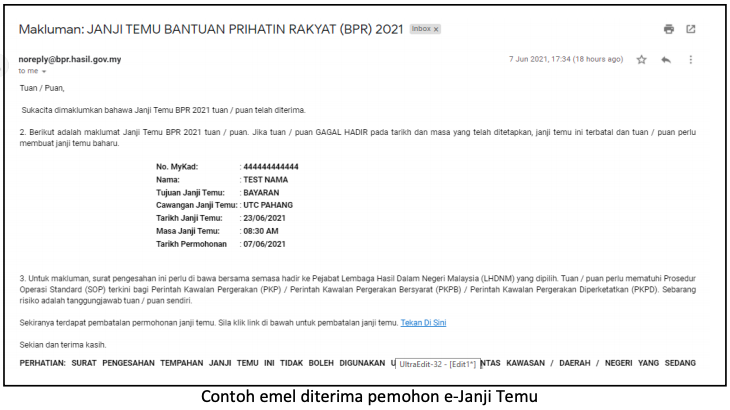 Janji Temu BPR 2021: Cara Buat Temu Janji Online Untuk Berurusan Di Kaunter LHDNM 