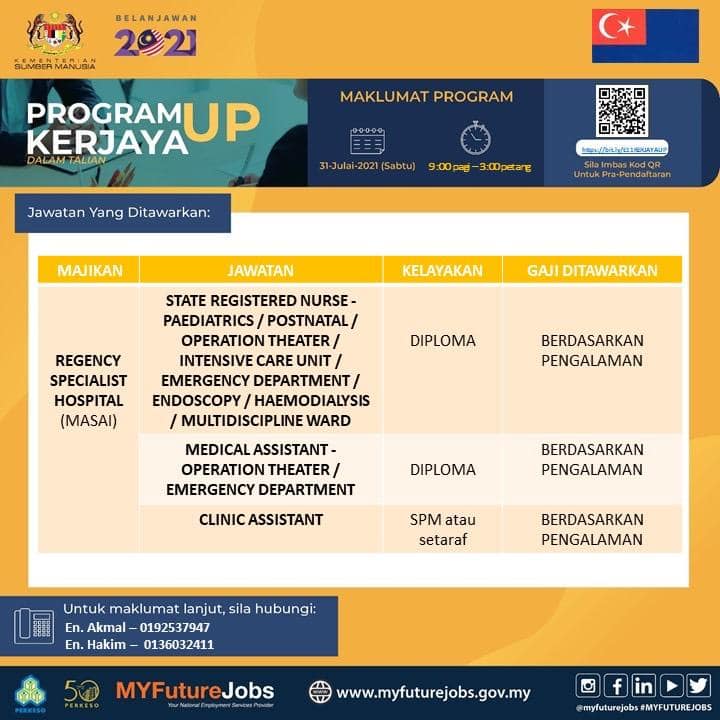Daftar Karnival Kerjaya Up (Miskin Bandar) 2021. Temuduga Online Pelbagai Jawatan Ditawarkan
