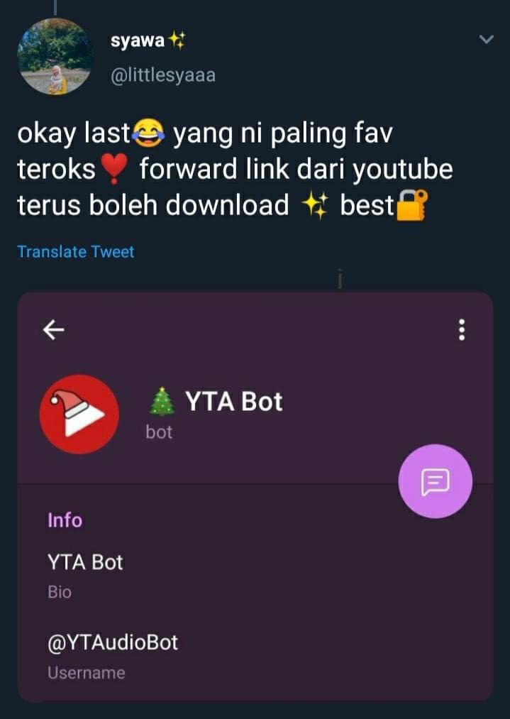 Pelbagai Fungsi Telegram Yang Ramai Tak Tahu. Antaranya Boleh Download Video Youtube & Convert Jenis Fail