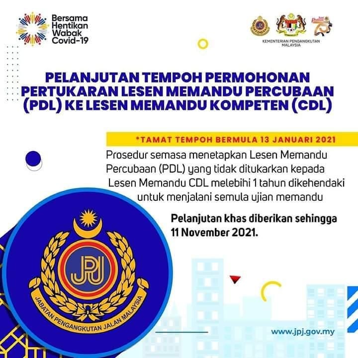Senarai Pelanjutkan Khas Urusniaga JPJ Bagi Yang Terkesan Dalam Tempoh PKP 3.0