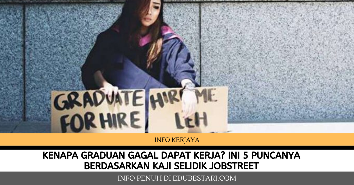 Kenapa Graduan Gagal Dapat Kerja? Ini 5 Puncanya Berdasarkan Kaji Selidik Majikan. Baca & Fahamkan