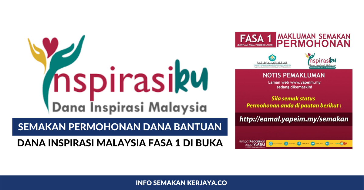 Semakan Status Permohonan Bantuan Persekolahan Dana Inspirasi Malaysia Fasa 1