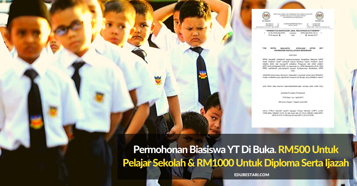Tawaran Biasiswa Yayasan Terengganu Tahun 2020