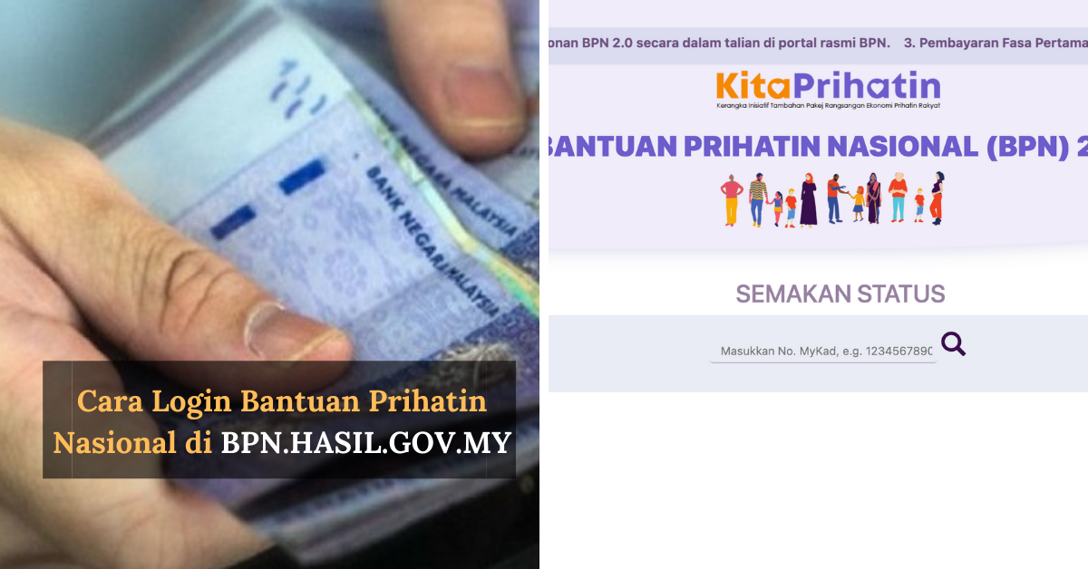 Cara Login Bantuan Prihatin Nasional di bpn.hasil.gov.my