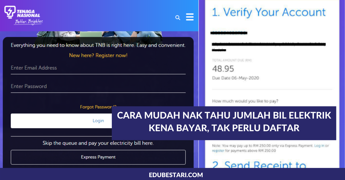 Cara Semak Jumlah Bil Elektrik Kena Bayar, Tak Perlu Daftar Akaun