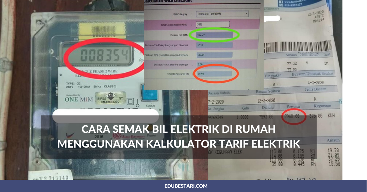 Cara Mudah Semak Bil Elektrik Di Rumah Menggunakan Kalkulator Tarif Elektrik
