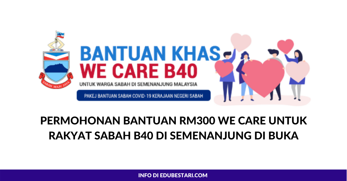 Permohonan Bantuan RM300 We Care Untuk Rakyat Sabah B40 Di Semenanjung Di Buka