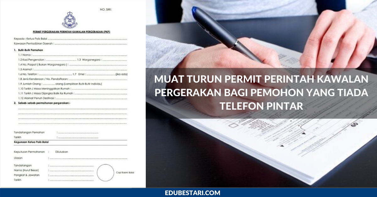 Muat Turun Permit Perintah Kawalan Pergerakan Bagi Pemohon Yang Tiada Telefon Pintar