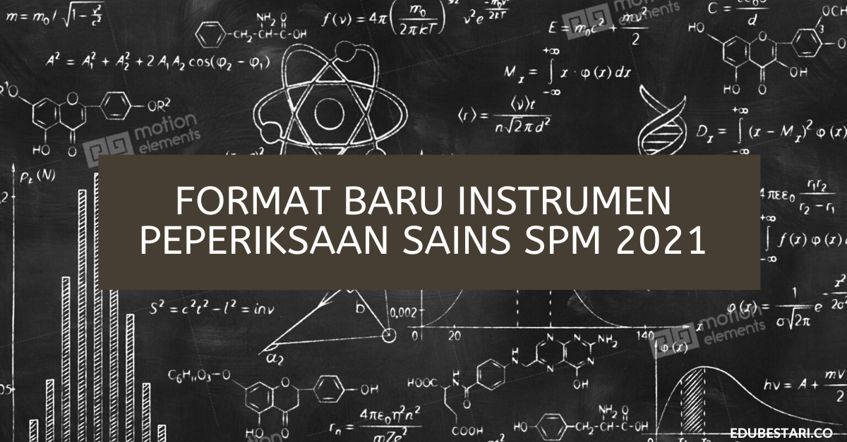 Makluman penting buat calon yang bakal menghadapi peperiksaan SPM tahun 2021 dan ke atas! Sejajar dengan pengenalan pakej mata pelajaran Sains, Teknologi, Kejuruteraan dan Matematik (STEM) serta Pakej Sastera dan Kemanusiaan yang mula dilaksanakan untuk pelajar Tingkatan Empat pada tahun ini, Kementerian Pendidikan Malaysia (KPM) telah memperkenalkan format baharu bagi peperiksaan Sijil Pelajaran Malaysia (SPM) bagi tahun 2021 Pengenalan pakej mata pelajaran di bawah Kurikulum Standard Sekolah menengah (KSSM) tersebut telah menyebabkan berlakunya perubahan dalam format peperiksaan SPM 2021. Perubahan format ini meliputi semua subjek untuk peperiksaan SPM.  Berikut adalah format baru peperiksaan SPM tahun 2021 bagi matapelajaran Sains. FORMAT BAHARU SPM SUBJEK SAINS Anda boleh lihat format instrumen peperiksaan SPM yang baru mulai tahun 2021 bagi mata pelajaran Sains (1511) di bawah. Semoga perkongsian ini dapat membantu calon untuk lebih fokus dengan perubahan yang akan dilakukan ini. Anda boleh download format instrumen peperiksaan Sains SPM 2021 ini di pautan berikut.