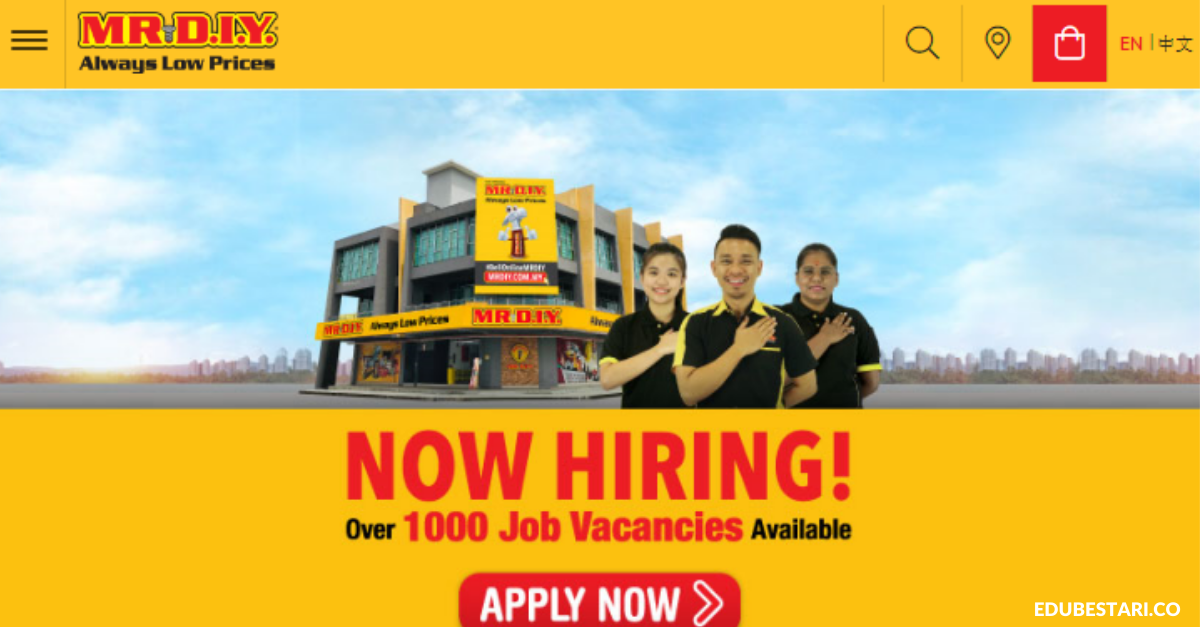 Iklan 1000 Kekosongan Jawatan Mr DIY Dengan Gaji RM1,200 Sebulan
