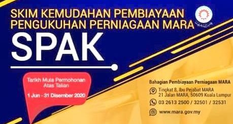 Mohon Skim Pembiayaan Kemudahan Pengukuhan Perniagaan (SPAK) Mara, Terima Pembiayaan Sehingga RM10,000