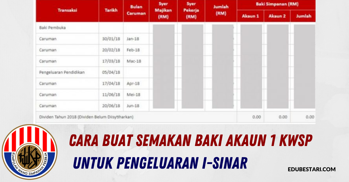 Cara Daftar i-Akaun Dan Buat Semakan Baki Akaun KWSP Online