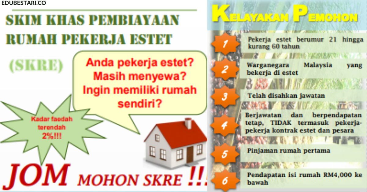 Jabatan Tenaga Kerja: Mohon Skim Khas Pembiayaan Rumah Pekerja Estet (SKRE)