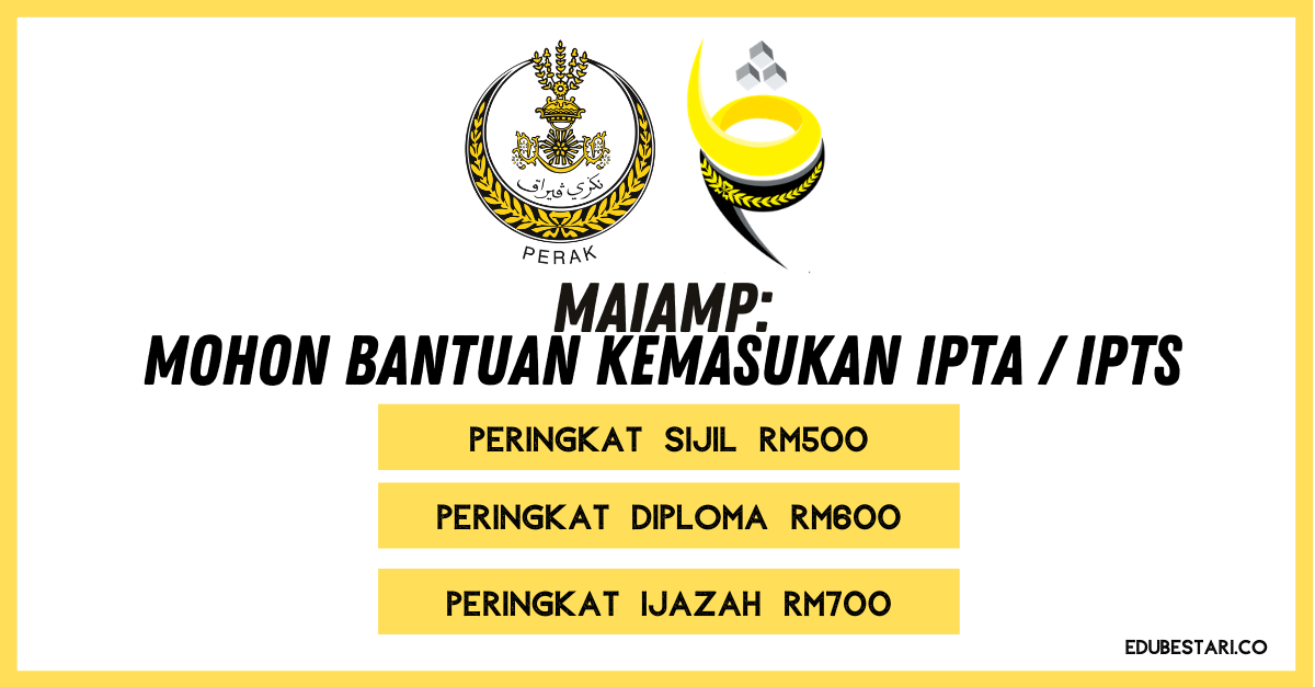 Mohon Bantuan Kemasukan IPTA / IPTS Peringkat Sijil, Diploma & Ijazah Sehingga RM700