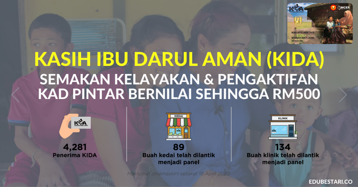 Program KIDA: Semakan Kelayakan & Pengaktifan Kad Pintar Bernilai Sehingga RM500