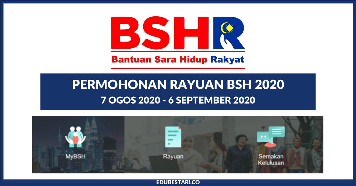 Permohonan Rayuan Bantuan Sara Hidup BSH 2020