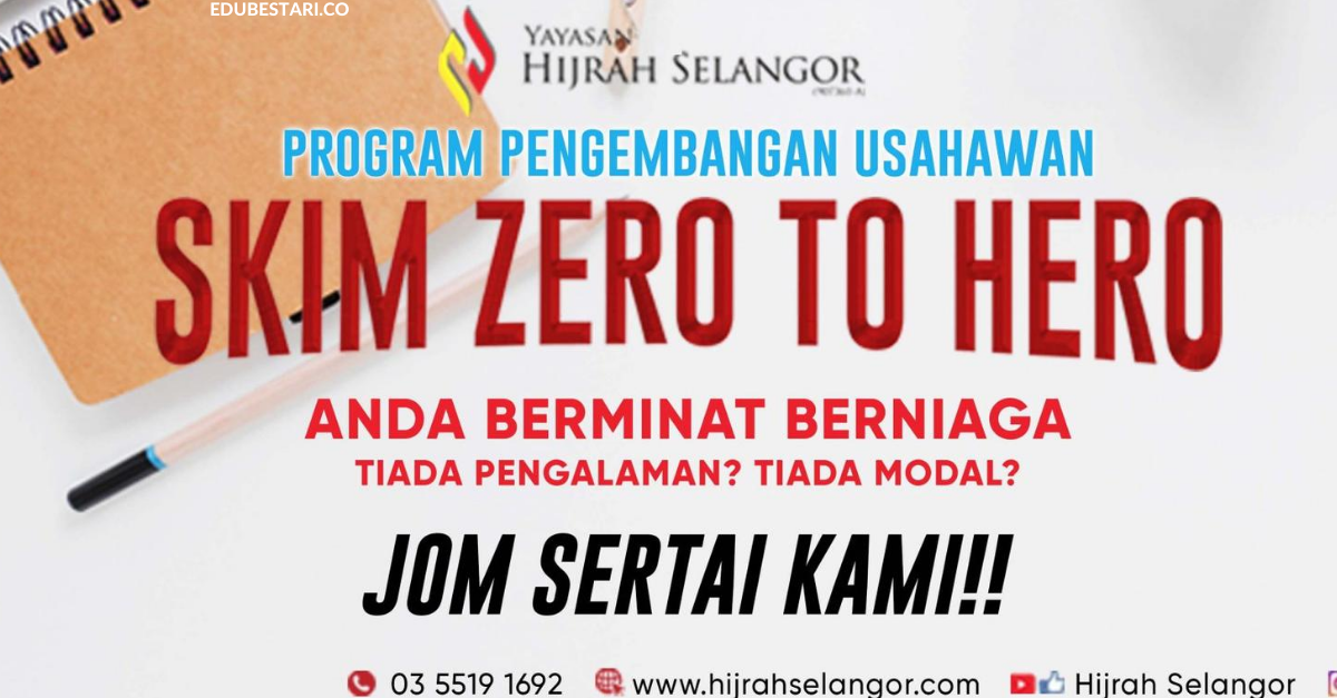 Mohon Program Pengembangan Usahawan Skim Zero To Hero. Dapatkan Suntikan Modal Perniagaan