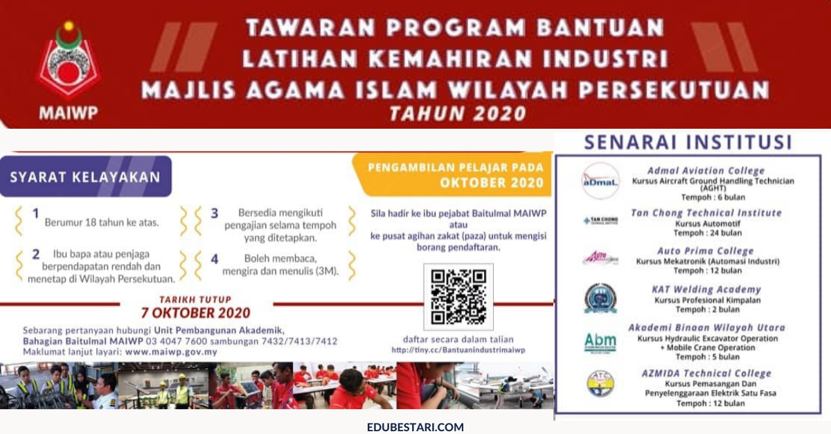 Tawaran Program Latihan Kemahiran Dan Penempatan Kerjaya Tajaan Penuh MAIWP