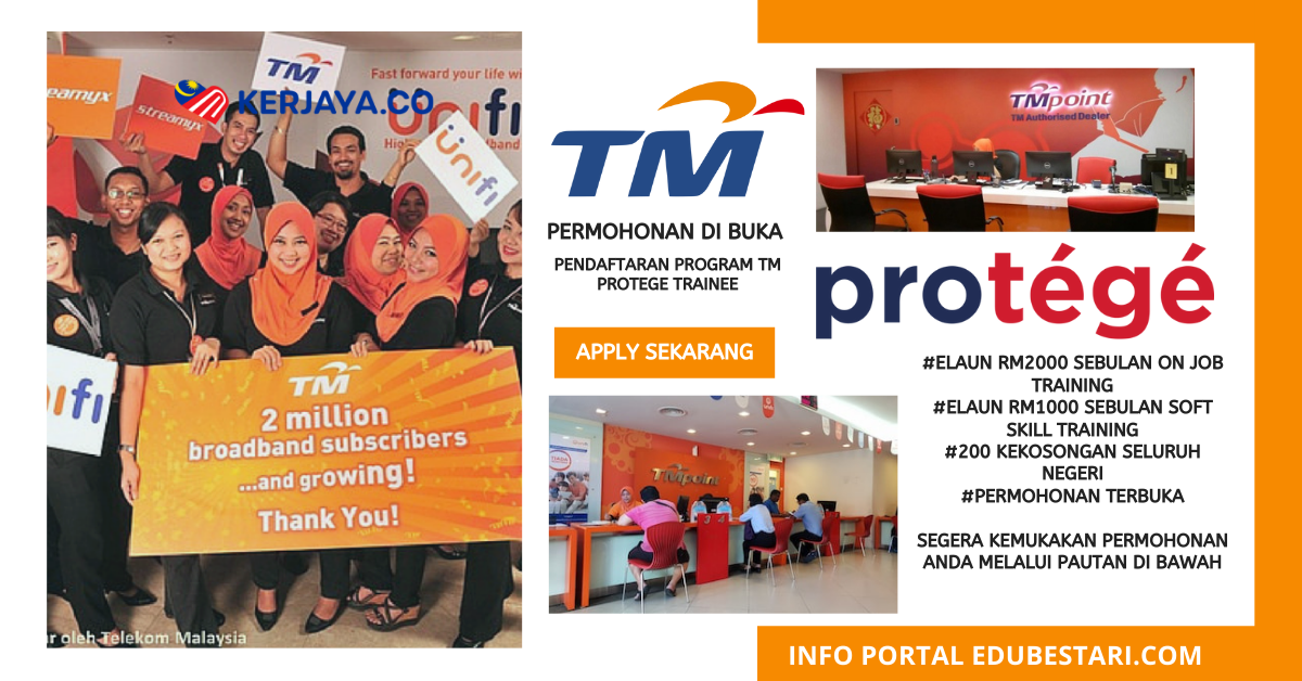 Permohonan TM Protege RTW (Ready-To-Work) Dibuka Buat Graduan, Bina Kerjaya Bersama Telekom Malaysia
