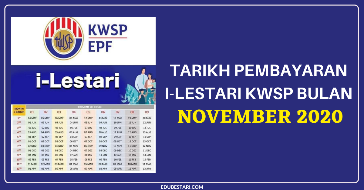 Semak Tarikh Pembayaran i-Lestari KWSP Bulan November 2020
