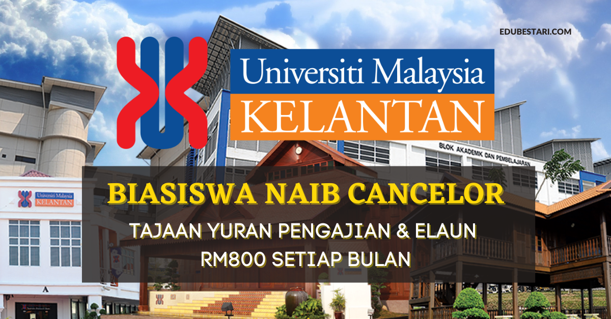 Tawaran Biasiswa Naib Cancelor UMK. Terima Elaun RM800 Setiap Bulan & Tajaan Yuran Pengajian