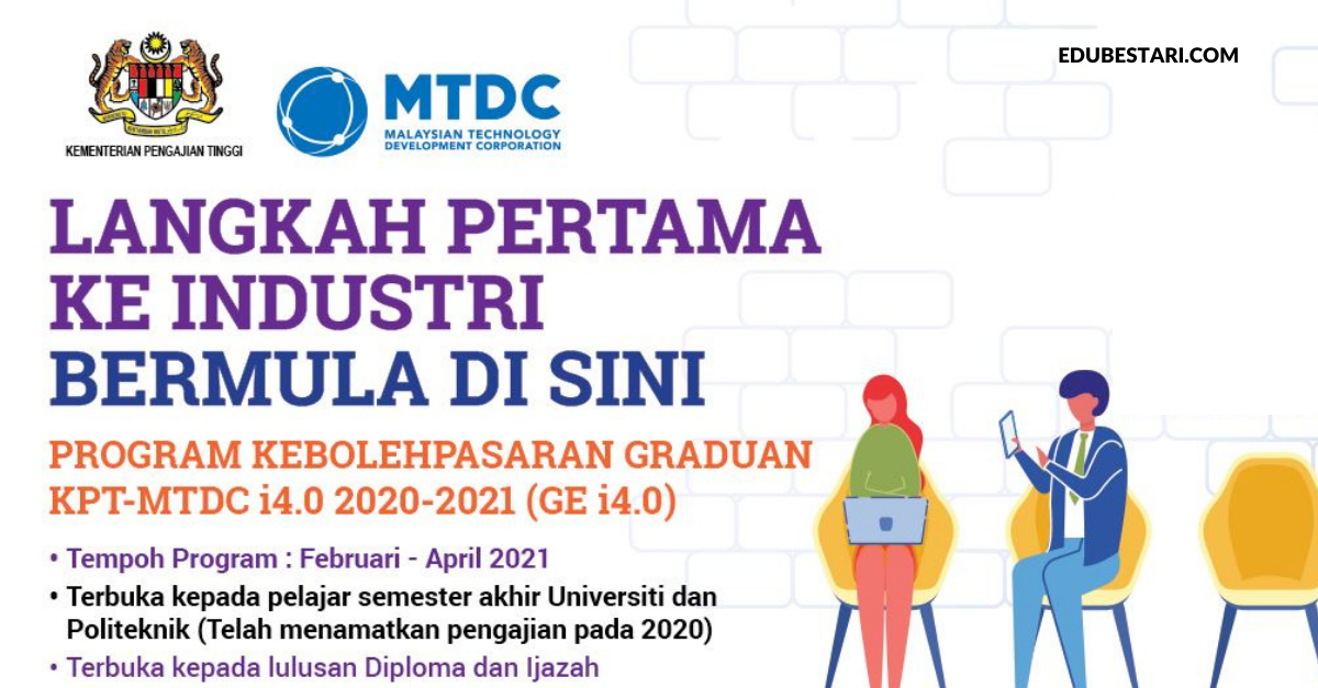 Daftar KPT-MTDC: Program Kebolehpasaran Graduan. Peluang Pekerjaan & Elaun Bulanan Disediakan