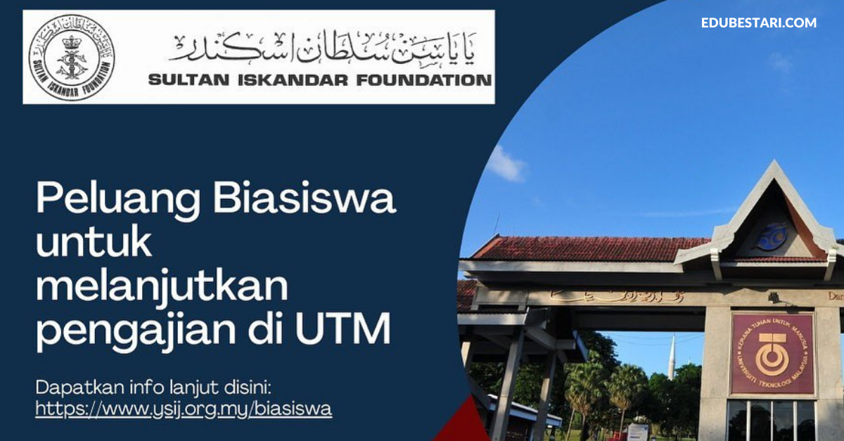 Permohonan Biasiswa Pengajian Sultan Iskandar Sehingga RM11,000 Setahun Kini Dibuka