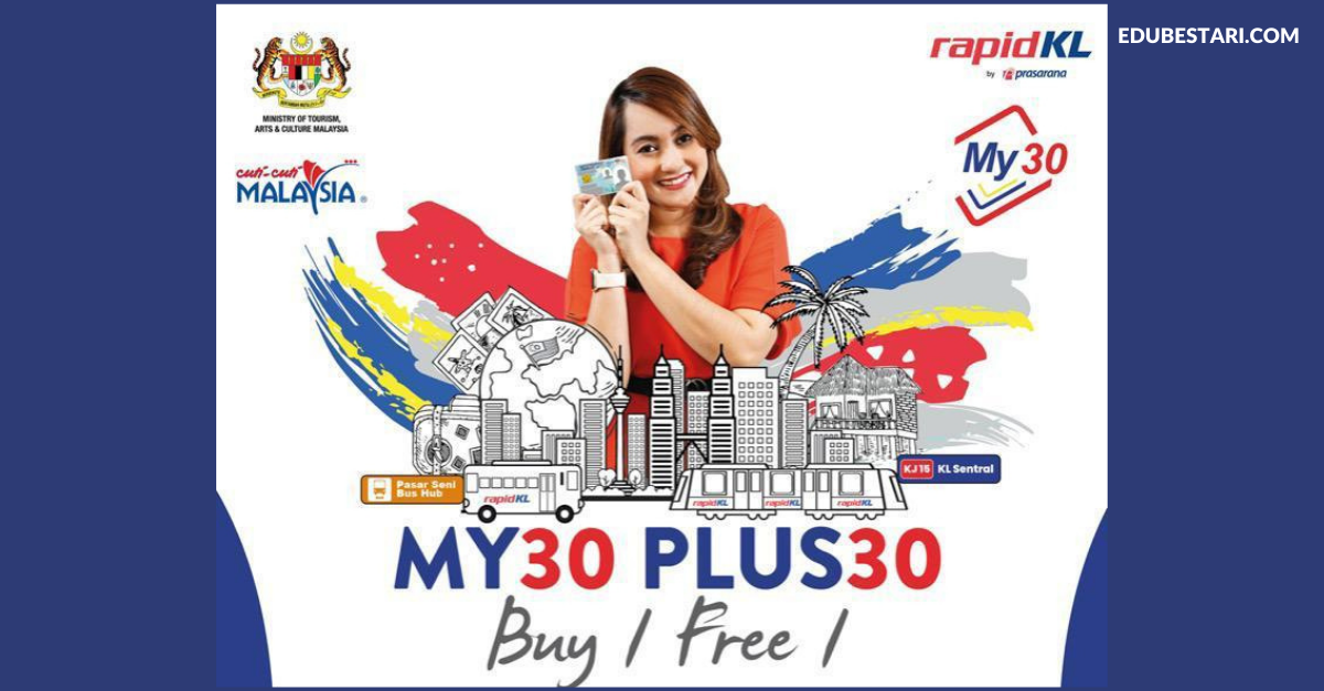 RapidKL: Beli Pas My30 & Terima Pas My30 Percuma. Penggunaan Tanpa Had Tren & Bas