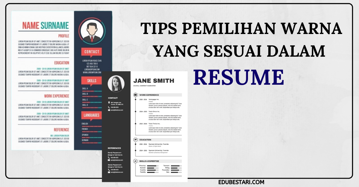 Tips Pemilihan Warna Yang Sesuai Dalam Resume Untuk Kelihatan Profesional & Kreatif