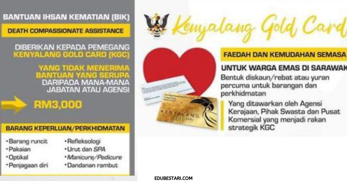 Daftar Kenyalang Gold Card: Terima Bantuan Ihsan Kematian (BIK) Sebanyak RM3,000 