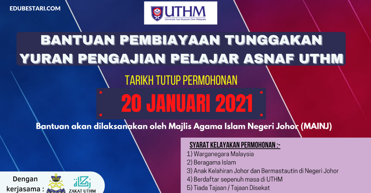 Permohonan Bantuan Pembiayaan Tunggakan Yuran Pengajian Pelajar Asnaf